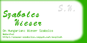 szabolcs wieser business card